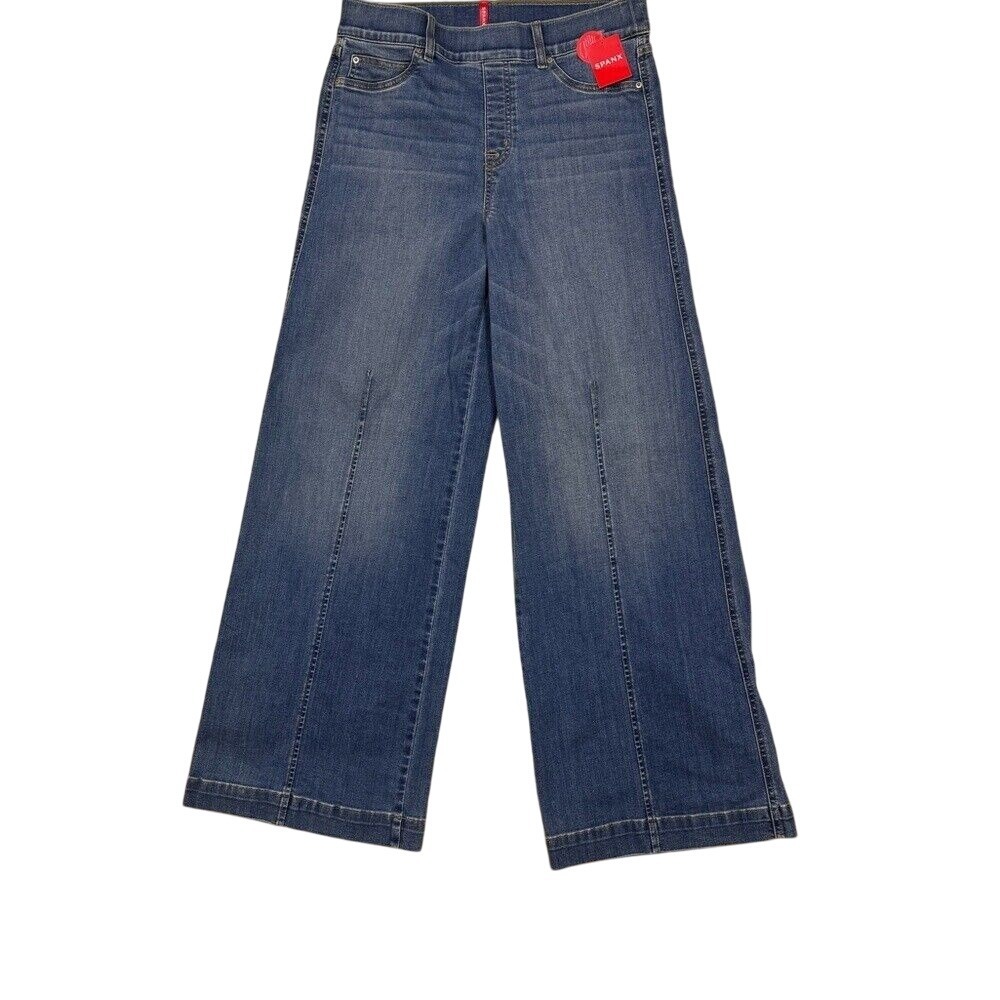 SPANX Blue Flare Wide Leg Jeans